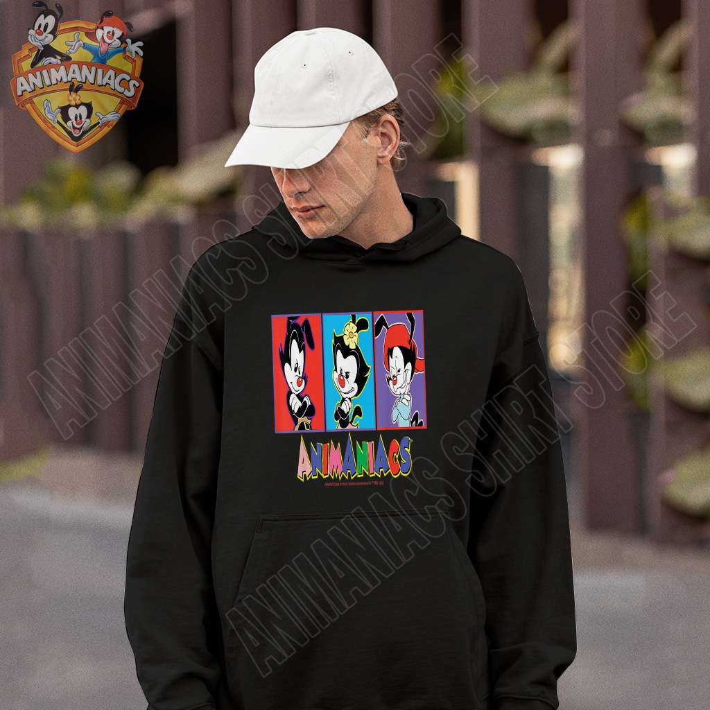 Animaniacs Yakko Wakko And Dot Box Up Men Hoodies