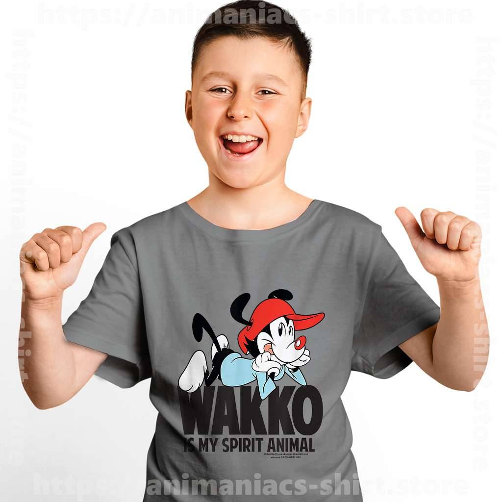 Gray Boy Kids Animaniacs TShirt Wakko Is My Spirit Animal Animaniacs Vintage