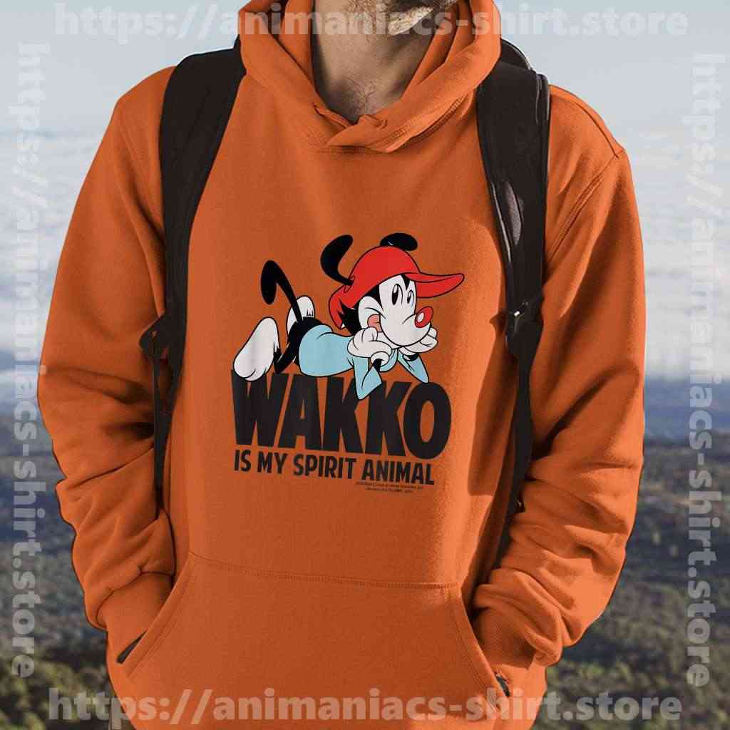 Men Animaniacs Hoodies Orange Wakko Is My Spirit Animal Animaniacs Vintage