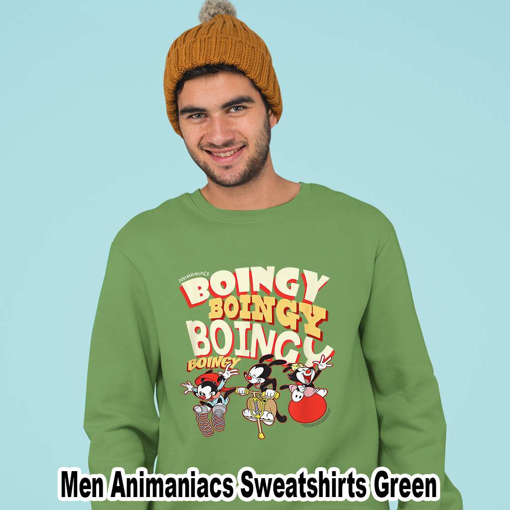 Men Animaniacs Sweatshirts Green Animaniacs Boingy Graphic Tee