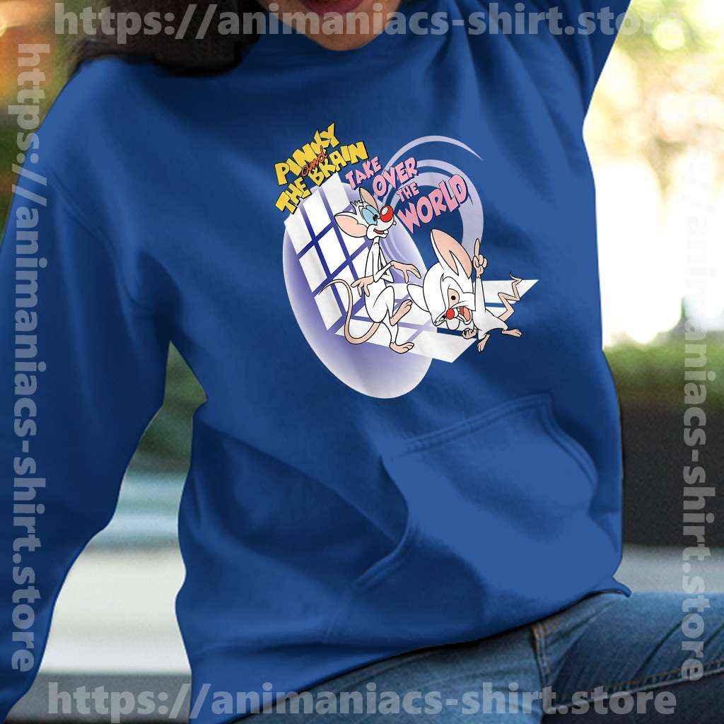 Women Animaniacs Hoodies Blue Pinky And The Brain Animaniacs Cartoon